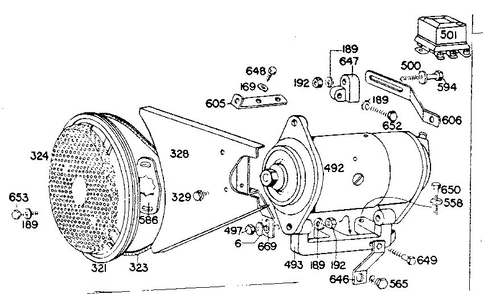 Generator Starter Diagram and Parts List for 19D-FB 0010 - 0030 Briggs and Stratton Engine